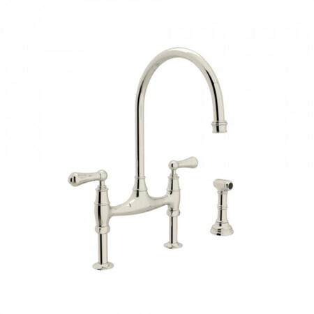 Rohl 7/8" Mount, 3 Hole Kitchen Faucet U.4719L-PN-2